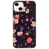 iPhone 15 Plus Cover Motiv Roser Sort