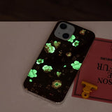 iPhone 15 Plus Cover Motiv Roser Sort