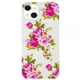 iPhone 15 Plus Cover Motiv Roser Hvid