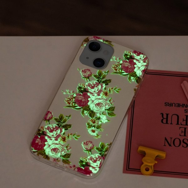 iPhone 15 Plus Cover Motiv Roser Hvid