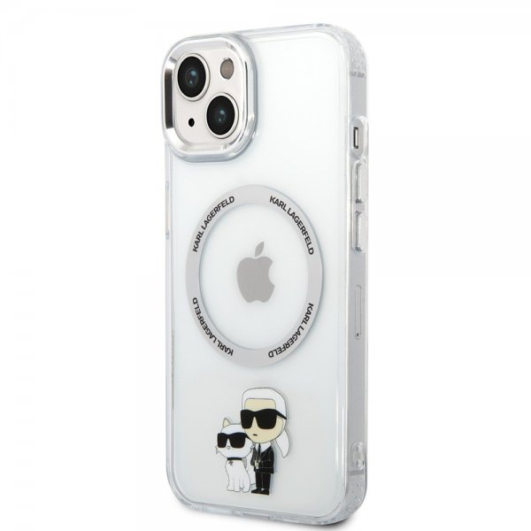 Karl Lagerfeld iPhone 15 Plus Cover NFT Karl & Choupette Transparent