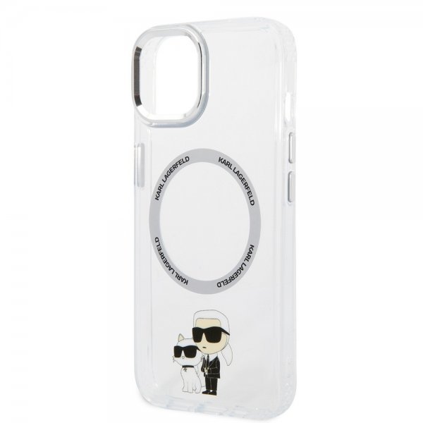 Karl Lagerfeld iPhone 15 Plus Cover NFT Karl & Choupette Transparent
