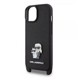 Karl Lagerfeld iPhone 15 Plus Cover Saffiano Karl & Choupette Crossbody Sort
