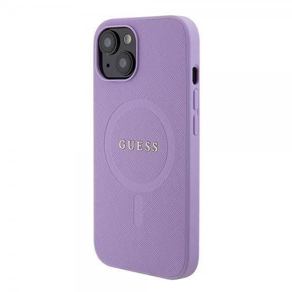 Guess iPhone 15 Plus Cover Saffiano MagSafe Lilla