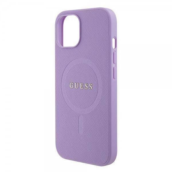 Guess iPhone 15 Plus Cover Saffiano MagSafe Lilla