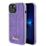 Guess iPhone 15 Plus Cover Sequin Lilla