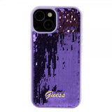 Guess iPhone 15 Plus Cover Sequin Lilla