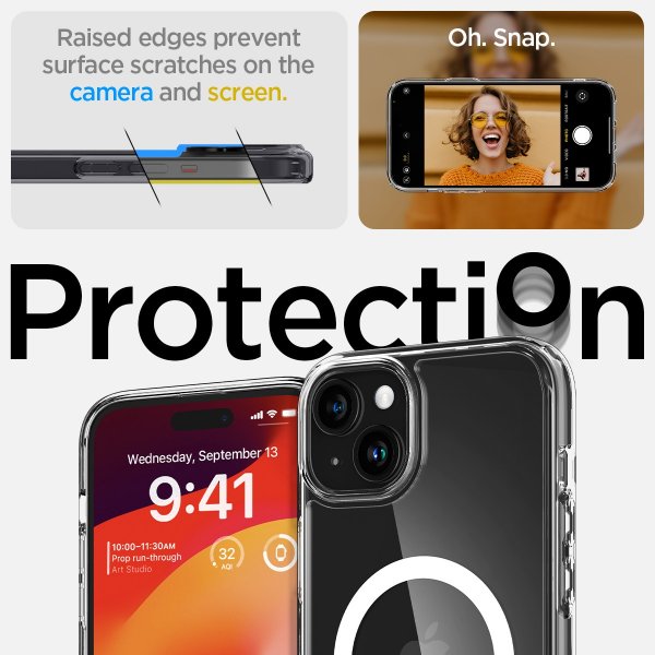 Spigen iPhone 15 Plus Cover Ultra Hybrid MagFit Hvid