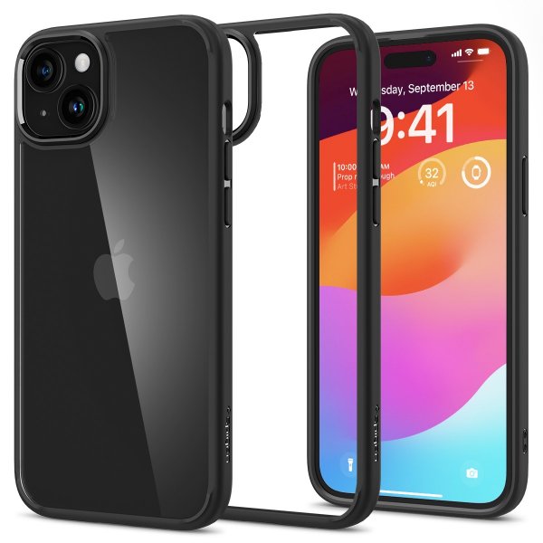 Spigen iPhone 15 Plus Cover Ultra Hybrid Mat Sort