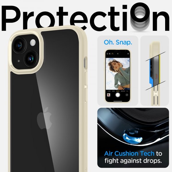 Spigen iPhone 15 Plus Cover Ultra Hybrid Mute Beige
