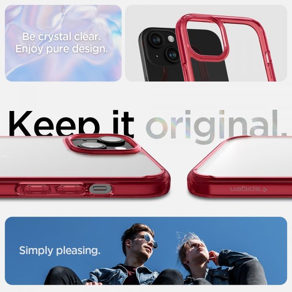 Spigen iPhone 15 Plus Cover Ultra Hybrid Red Crystal