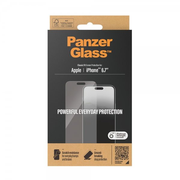 PanzerGlass iPhone 15 Plus Skærmbeskytter Classic Fit