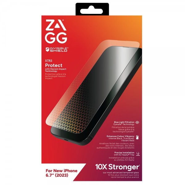 ZAGG InvisibleShield iPhone 15 Plus Skærmbeskytter Glass XTR3
