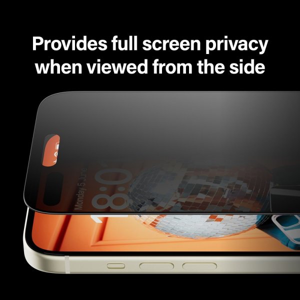 PanzerGlass iPhone 15 Plus Skærmbeskyttelse Ultra-Wide Fit Privacy EasyAligner