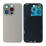 iPhone 15 Pro Bagsideglas med Magsafe Magnet - Grå