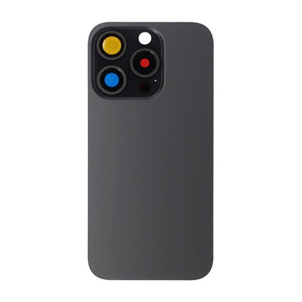 iPhone 15 Pro Bagside Glas med MagSafe Magnet - Sort