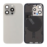 iPhone 15 Pro Bagside Glas Komplet Original Naturlig Titanium