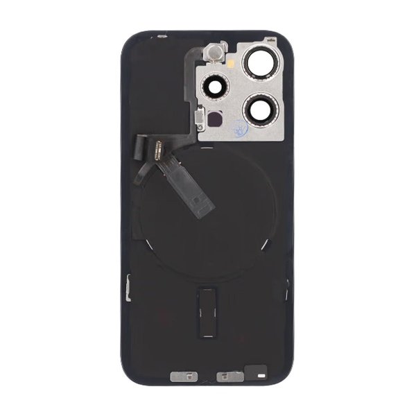 iPhone 15 Pro Bagside Glas Komplet OEM - Titansort
