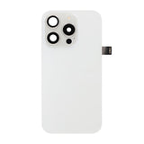 iPhone 15 Pro Bagsideglas Komplet OEM - Titanium Hvid