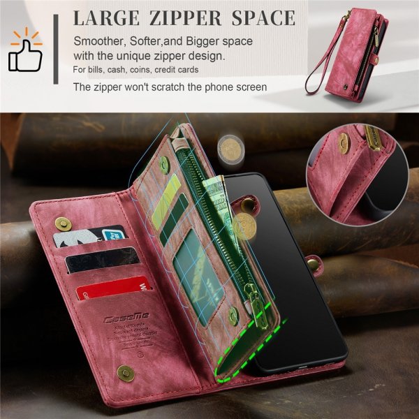 CaseMe iPhone 15 Pro Cover 008 Series Aftageligt Cover Rød