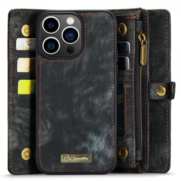 CaseMe iPhone 15 Pro Cover 008 Series Aftageligt Cover Sort