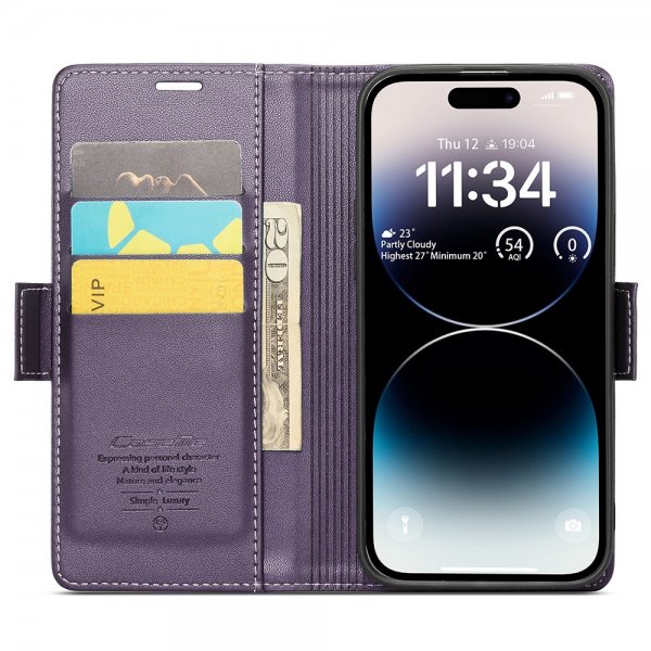 CaseMe iPhone 15 Pro Cover 023 Series Lilla
