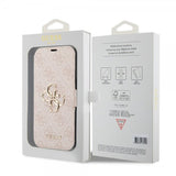 Guess iPhone 15 Pro Cover 4G Logo Rose