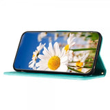 iPhone 15 Pro Cover Blomstermønster Grøn