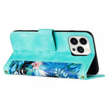 iPhone 15 Pro Cover Blomstermønster Grøn