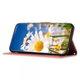 iPhone 15 Pro Cover Blomstermønster Rosa