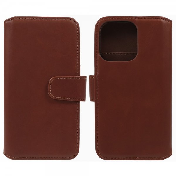 Nordic Covers iPhone 15 Pro Cover Essential Læder Maple Brown