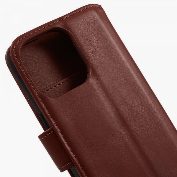 Nordic Covers iPhone 15 Pro Cover Essential Læder Maple Brown