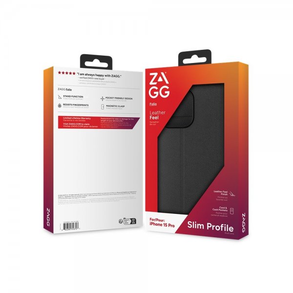 ZAGG iPhone 15 Pro Folio Cover Sort
