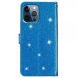 iPhone 15 Pro Cover Glitter Blå