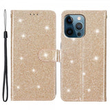 iPhone 15 Pro Cover Glitter Guld