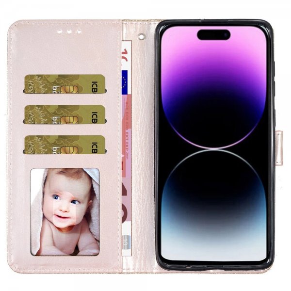 iPhone 15 Pro Cover Glitter Guld