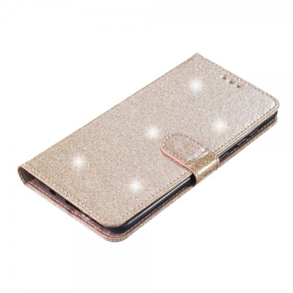 iPhone 15 Pro Cover Glitter Guld