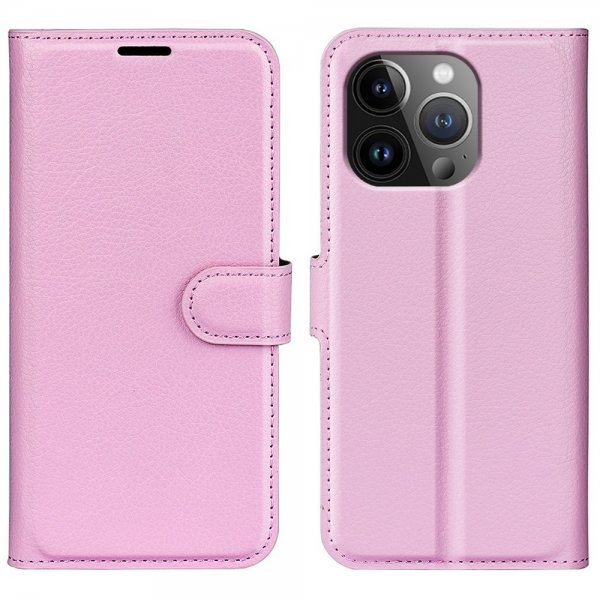 iPhone 15 Pro Cover Litchi Pink