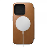 Nomad iPhone 15 Pro Cover Modern Leather Folio English Tan
