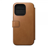 Nomad iPhone 15 Pro Cover Modern Leather Folio English Tan