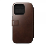 Nomad iPhone 15 Pro Cover Modern Læder Folio Horween Rustic Brown