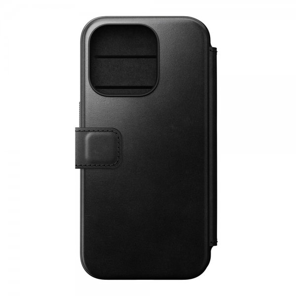 Nomad iPhone 15 Pro Cover Modern Leather Folio Horween Sort