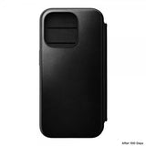 Nomad iPhone 15 Pro Cover Modern Leather Folio Horween Sort