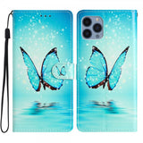 iPhone 15 Pro Cover Motiv Blå Sommerfugl