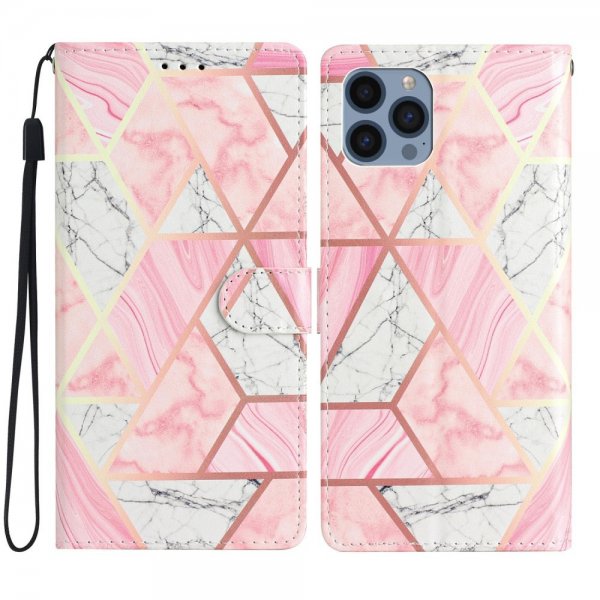 iPhone 15 Pro Cover Motiv Rosa Marmor