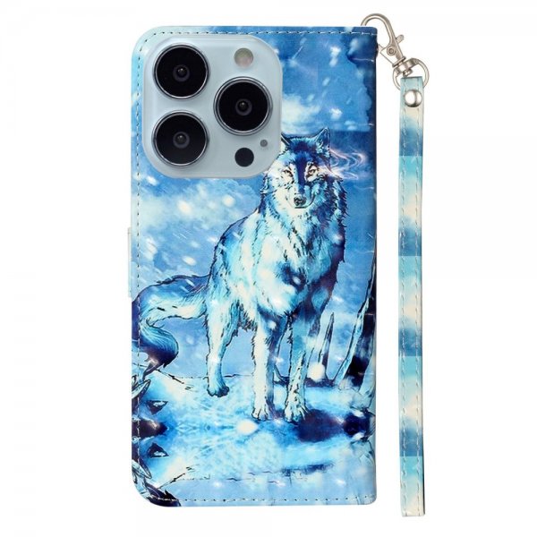 iPhone 15 Pro Cover Motiv Ulv Blå
