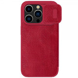 Nillkin iPhone 15 Pro Cover Qin Pro Series Rød