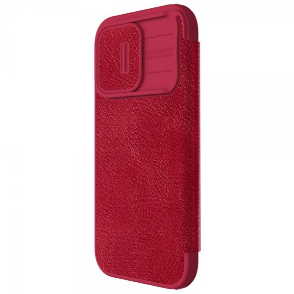 Nillkin iPhone 15 Pro Cover Qin Pro Series Rød