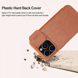 Nillkin iPhone 15 Pro Cover Qin Pro Series Rød