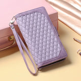 iPhone 15 Pro Cover Diamantmønster Lynlås Lilla